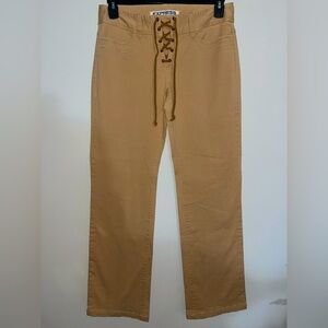 Vintage Y2K Express Khaki Boot Cut Pants Size 7/8